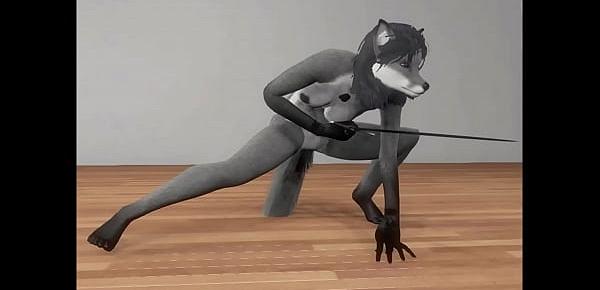  Kyla Gray - Sword Model Poses